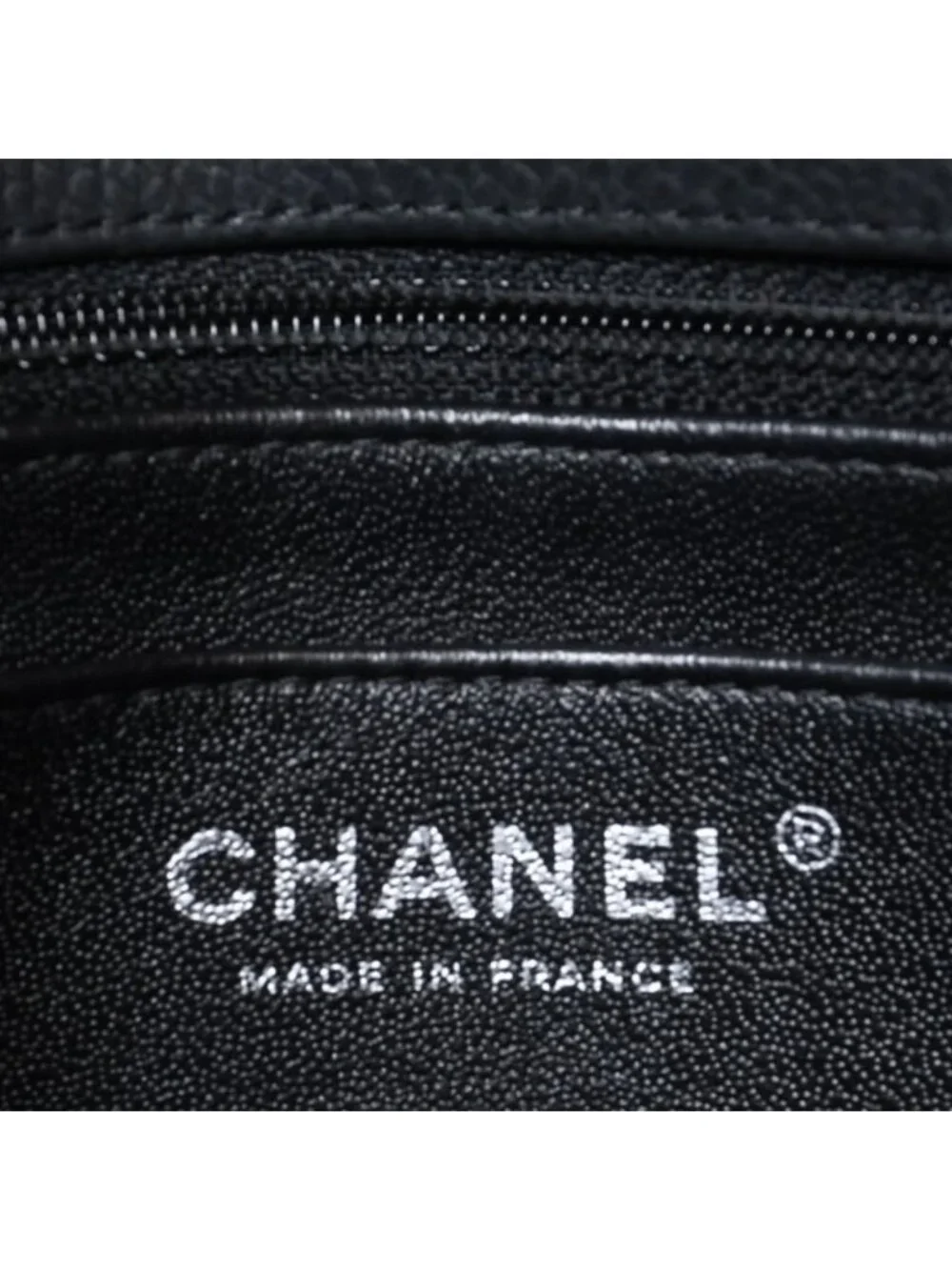 Chanel Mini Quilted 17 Chain Shoulder Bag CC Logo Caviar Leather Black